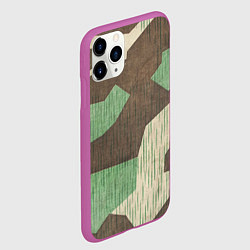 Чехол iPhone 11 Pro матовый Камуфляж хаки армейский, цвет: 3D-фиолетовый — фото 2