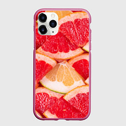Чехол iPhone 11 Pro матовый ЦИТРУСОВЫЙ МИКС CITRUS MIX, цвет: 3D-малиновый