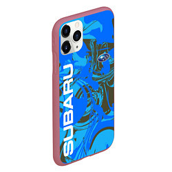 Чехол iPhone 11 Pro матовый SUBARU BLUE СУБАРУ СПОРТ Z, цвет: 3D-малиновый — фото 2