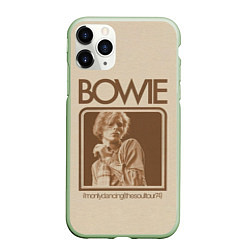Чехол iPhone 11 Pro матовый Im Only Dancing - David Bowie, цвет: 3D-салатовый