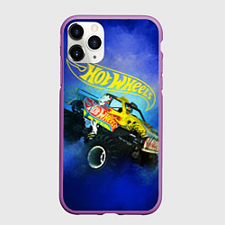 Чехол iPhone 11 Pro матовый Hot Wheels Хот Вилс, цвет: 3D-фиолетовый