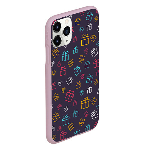Чехол iPhone 11 Pro матовый Подарки / 3D-Розовый – фото 2