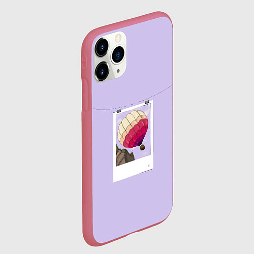 Чехол iPhone 11 Pro матовый Снимок / 3D-Малиновый – фото 2