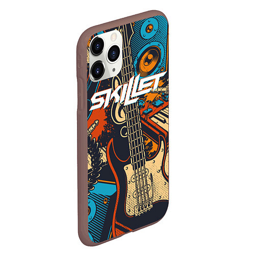 Чехол iPhone 11 Pro матовый Skillet Скиллет Z / 3D-Коричневый – фото 2