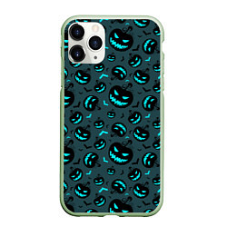 Чехол iPhone 11 Pro матовый Светильник Джека, цвет: 3D-салатовый
