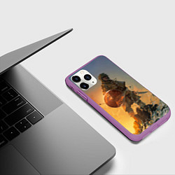 Чехол iPhone 11 Pro матовый Винланд стоит на скале сага, цвет: 3D-фиолетовый — фото 2