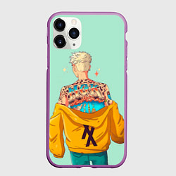 Чехол iPhone 11 Pro матовый МГК, цвет: 3D-фиолетовый
