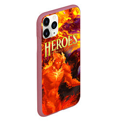 Чехол iPhone 11 Pro матовый HoM Огненный, цвет: 3D-малиновый — фото 2