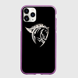 Чехол iPhone 11 Pro матовый Конь армейский, цвет: 3D-фиолетовый