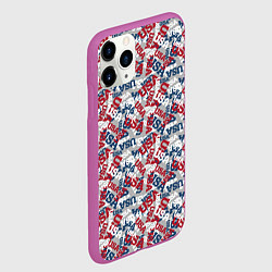 Чехол iPhone 11 Pro матовый USA, цвет: 3D-фиолетовый — фото 2