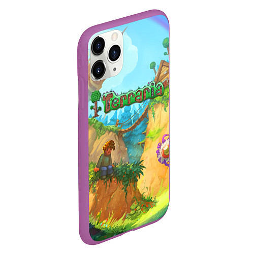 Чехол iPhone 11 Pro матовый Terraria Террария Z / 3D-Фиолетовый – фото 2
