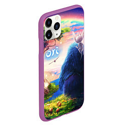 Чехол iPhone 11 Pro матовый Ори и Блуждающие огоньки Ori, цвет: 3D-фиолетовый — фото 2