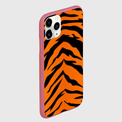 Чехол iPhone 11 Pro матовый Шкура тигра, цвет: 3D-малиновый — фото 2