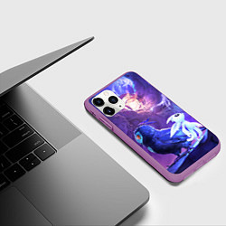 Чехол iPhone 11 Pro матовый Spirit Ori Дух Ори, цвет: 3D-фиолетовый — фото 2