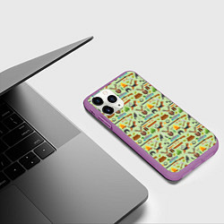 Чехол iPhone 11 Pro матовый Охота, цвет: 3D-фиолетовый — фото 2