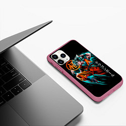 Чехол iPhone 11 Pro матовый Сон Гоку, Dragon Ball, цвет: 3D-малиновый — фото 2