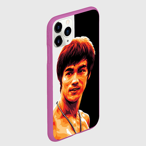 Чехол iPhone 11 Pro матовый Jeet Kune Do / 3D-Фиолетовый – фото 2