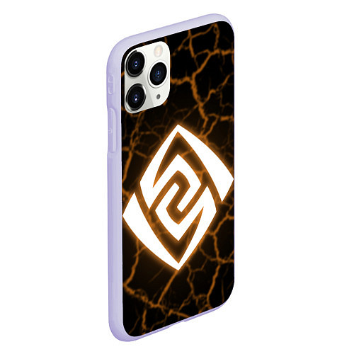 Чехол iPhone 11 Pro матовый ГЕО GEO СТИХИЯ / 3D-Светло-сиреневый – фото 2
