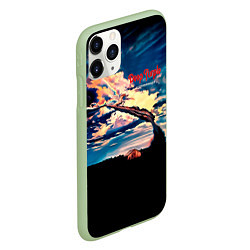 Чехол iPhone 11 Pro матовый Deep Purple - Stormbringer, цвет: 3D-салатовый — фото 2