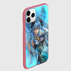 Чехол iPhone 11 Pro матовый Гань Юй Ganyu Геншин Импакт Z, цвет: 3D-малиновый — фото 2