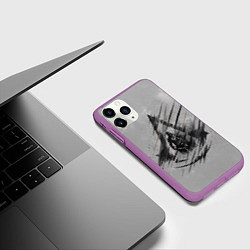 Чехол iPhone 11 Pro матовый Знак Ассасинов, цвет: 3D-фиолетовый — фото 2