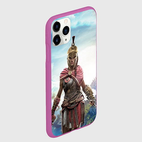 Чехол iPhone 11 Pro матовый Воинственная Кассандра / 3D-Фиолетовый – фото 2