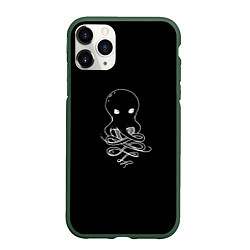 Чехол iPhone 11 Pro матовый Small Octopus, цвет: 3D-темно-зеленый