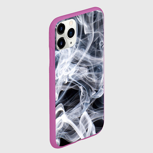 Чехол iPhone 11 Pro матовый Графика дыма / 3D-Фиолетовый – фото 2