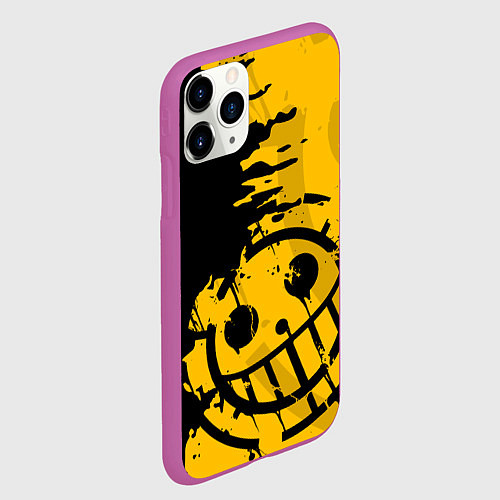 Чехол iPhone 11 Pro матовый ONE PIECE PIRATES ПИРАТЫ / 3D-Фиолетовый – фото 2