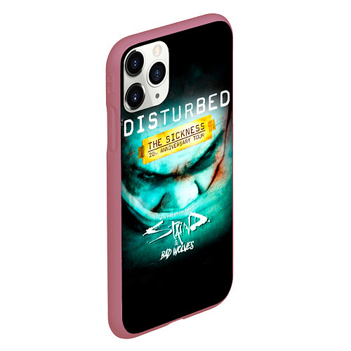 Чехол iPhone 11 Pro матовый The Sickness - Disturbed / 3D-Малиновый – фото 2