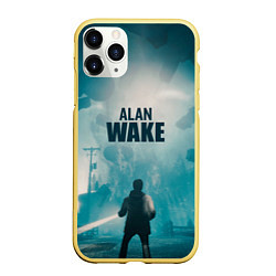 Чехол iPhone 11 Pro матовый Алан Уэйк арт, цвет: 3D-желтый