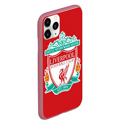 Чехол iPhone 11 Pro матовый F C LIVERPOOL, цвет: 3D-малиновый — фото 2