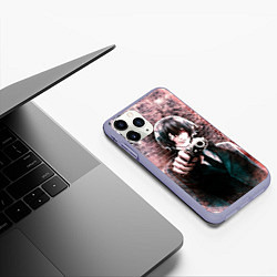 Чехол iPhone 11 Pro матовый Опасный Дазай Осаму, цвет: 3D-светло-сиреневый — фото 2