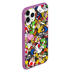 Чехол iPhone 11 Pro матовый Mario ALLSTARS, цвет: 3D-фиолетовый — фото 2