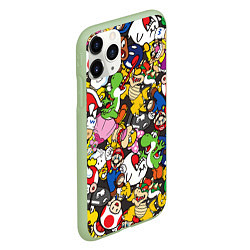 Чехол iPhone 11 Pro матовый Mario ALLSTARS, цвет: 3D-салатовый — фото 2