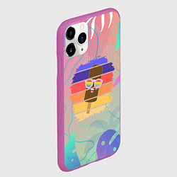 Чехол iPhone 11 Pro матовый Эскимо в Тропиках, цвет: 3D-фиолетовый — фото 2