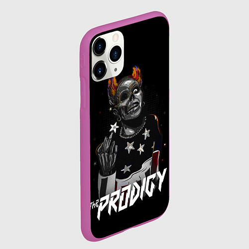 Чехол iPhone 11 Pro матовый THE PRODIGY FLINT / 3D-Фиолетовый – фото 2