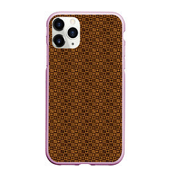 Чехол iPhone 11 Pro матовый Brown & Gold, цвет: 3D-розовый