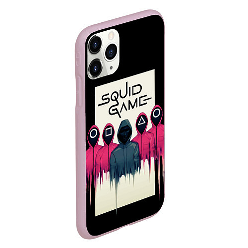 Чехол iPhone 11 Pro матовый Squid Game: Отряд стражей / 3D-Розовый – фото 2