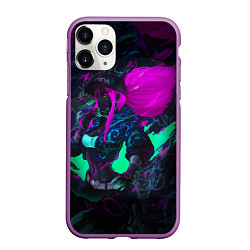 Чехол iPhone 11 Pro матовый KDA AKALI NEON АКАЛИ НЕОН LEAGUE OF LEGENDS