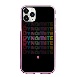 Чехол iPhone 11 Pro матовый DYNAMITE BTS, цвет: 3D-розовый