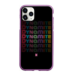 Чехол iPhone 11 Pro матовый DYNAMITE BTS, цвет: 3D-фиолетовый