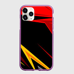 Чехол iPhone 11 Pro матовый Уникальные линии, цвет: 3D-фиолетовый