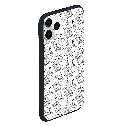 Чехол iPhone 11 Pro матовый Patern Halloween 4 / 3D-Черный – фото 2