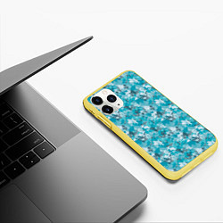 Чехол iPhone 11 Pro матовый Снежный Дизайн, цвет: 3D-желтый — фото 2