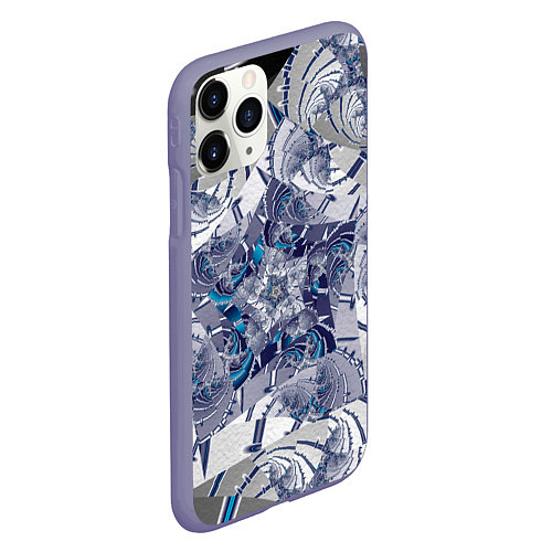 Чехол iPhone 11 Pro матовый Абстракция 499 / 3D-Серый – фото 2