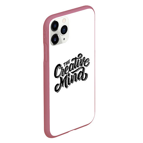Чехол iPhone 11 Pro матовый Творческий ум / 3D-Малиновый – фото 2