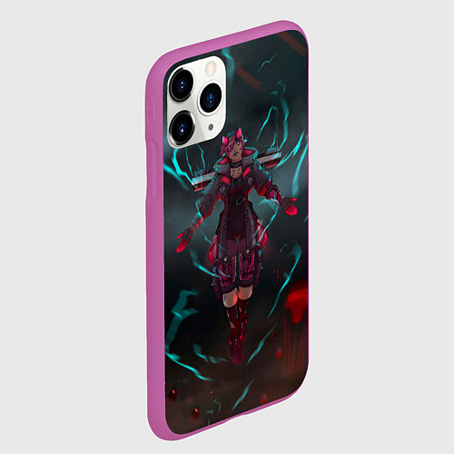 Чехол iPhone 11 Pro матовый The Eye of the Storm / 3D-Фиолетовый – фото 2