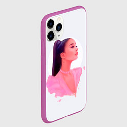 Чехол iPhone 11 Pro матовый Ариана арт, цвет: 3D-фиолетовый — фото 2