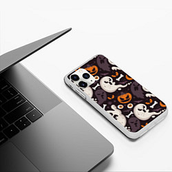 Чехол iPhone 11 Pro матовый Мрачный праздник, цвет: 3D-белый — фото 2